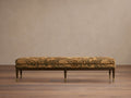 Banc rembourré avec cadre en chêne rouge et coussin en duvet