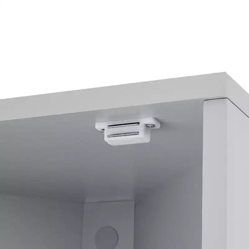 Meuble d'angle vertical multifonctionnel, Armoire de rangement haute de salle de bain avec deux portes et étagères réglables