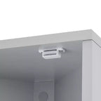 Meuble d'angle vertical multifonctionnel, Armoire de rangement haute de salle de bain avec deux portes et étagères réglables
