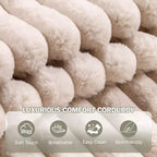 Chaise longue d'intérieur avec pouf de rangement, canapé-lit en velours côtelé rembourré Cloud avec 3 oreillers pour salon, chambre à coucher (beige)