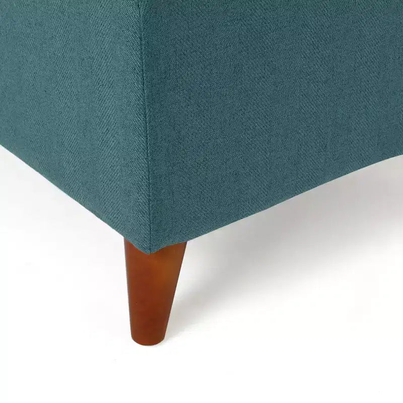 Banc de rangement capitonné en tissu, style Mid-Century Modern