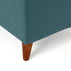 Banc de rangement capitonné en tissu, style Mid-Century Modern
