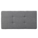 Banc de rangement capitonné en tissu, style Mid-Century Modern
