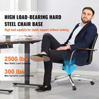 Base de rechange pour chaise de bureau, 28 po, capacité de charge statique de 2 500 lb, pièce de base universelle robuste pour chaise de bureau d'ordinateur, argent