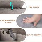 Banc à chaussures avec coussin, banc d'entrée avec étagère réglable, banc à chaussures de rangement dissimulé, étagère à chaussures en bois, pour entrée, couloir