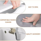 Banc à chaussures avec coussin, banc d'entrée avec étagère réglable, banc à chaussures de rangement dissimulé, étagère à chaussures en bois, pour entrée, couloir