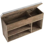 Banc à chaussures avec coussin, banc d'entrée avec étagère réglable, banc à chaussures de rangement dissimulé, étagère à chaussures en bois, pour entrée, couloir