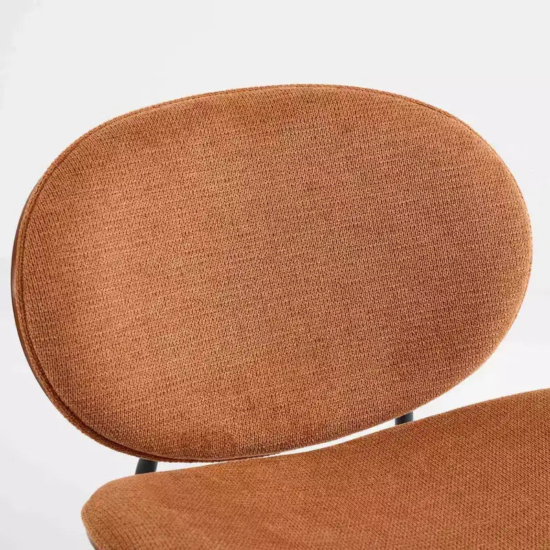 Fauteuil d'appoint individuel Mid-Century Modern Shell Chair avec piètement tripode et cuir, finition noyer, dossier confortable