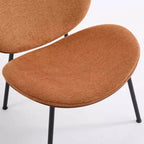 Fauteuil d'appoint individuel Mid-Century Modern Shell Chair avec piètement tripode et cuir, finition noyer, dossier confortable