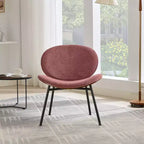 Fauteuil d'appoint individuel Mid-Century Modern Shell Chair avec piètement tripode et cuir, finition noyer, dossier confortable