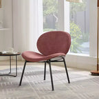 Fauteuil d'appoint individuel Mid-Century Modern Shell Chair avec piètement tripode et cuir, finition noyer, dossier confortable