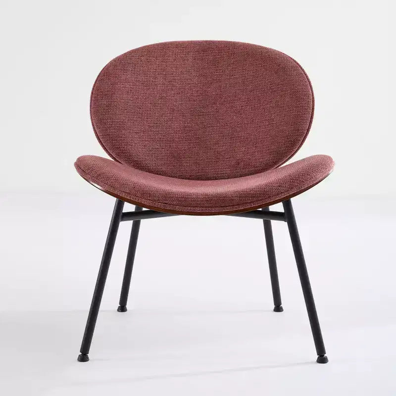 Fauteuil d'appoint individuel Mid-Century Modern Shell Chair avec piètement tripode et cuir, finition noyer, dossier confortable