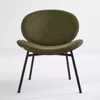 Fauteuil d'appoint individuel Mid-Century Modern Shell Chair avec piètement tripode et cuir, finition noyer, dossier confortable
