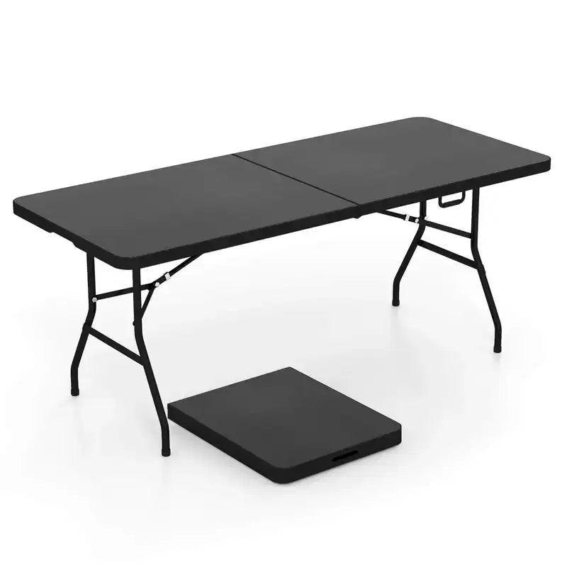Costway 6' Folding Table Portable Plastic Indoor Outdoor Picnic Party Dining Camp Tables White/Black
