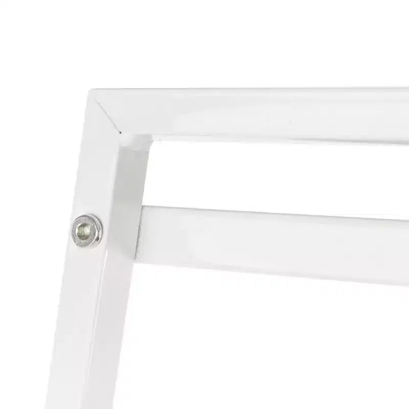 Étagère de rangement à 4 niveaux, support polyvalent pour livres et objets, cadre en fer, 147 cm, blanc ivoire/noir