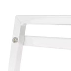 Étagère de rangement à 4 niveaux, support polyvalent pour livres et objets, cadre en fer, 147 cm, blanc ivoire/noir