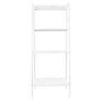 Étagère de rangement à 4 niveaux, support polyvalent pour livres et objets, cadre en fer, 147 cm, blanc ivoire/noir