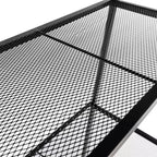 Étagère de rangement à 4 niveaux, support polyvalent pour livres et objets, cadre en fer, 147 cm, blanc ivoire/noir