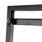 Étagère de rangement à 4 niveaux, support polyvalent pour livres et objets, cadre en fer, 147 cm, blanc ivoire/noir