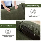 68 Canapé 2 places confortable, Canapés 2 places modernes pour salon/chambre à coucher, Canapé confortable avec coussin à ressorts, Bois massif, Assemblage sans outils