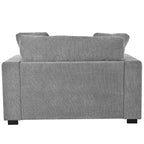 Chaise longue surdimensionnée 53,5" L x 70,9" P, fauteuil classique en tissu doux avec pieds en bois massif, assise confortable, montage facile