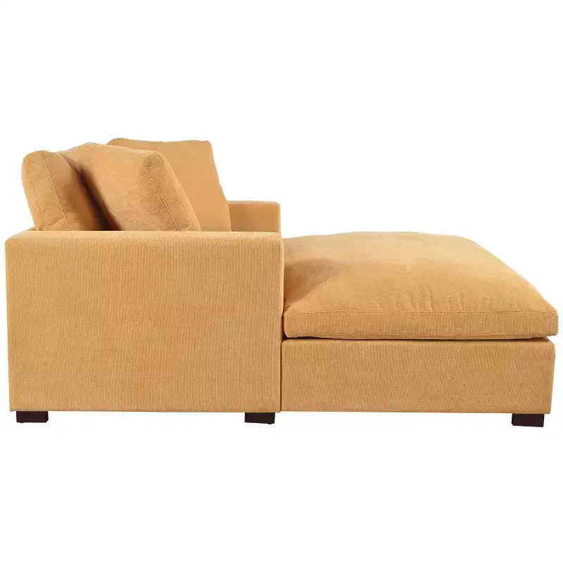 Chaise longue surdimensionnée 53,5" L x 70,9" P, fauteuil classique en tissu doux avec pieds en bois massif, assise confortable, montage facile