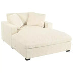 Chaise longue surdimensionnée 53,5" L x 70,9" P, fauteuil classique en tissu doux avec pieds en bois massif, assise confortable, montage facile