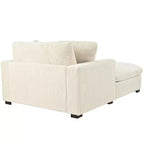 Chaise longue surdimensionnée 53,5" L x 70,9" P, fauteuil classique en tissu doux avec pieds en bois massif, assise confortable, montage facile