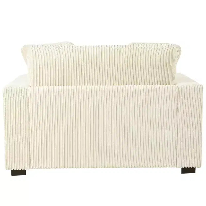 Chaise longue surdimensionnée 53,5" L x 70,9" P, fauteuil classique en tissu doux avec pieds en bois massif, assise confortable, montage facile