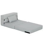 Canapé-lit pliable, fauteuil-lit avec oreiller, canapé futon convertible moderne en lin