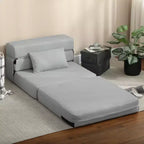 Canapé-lit pliable, fauteuil-lit avec oreiller, canapé futon convertible moderne en lin