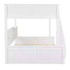 Lit superposé avec étagères de rangement, cadre en bois massif avec armoires et ports USB pour chambre à coucher