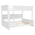 Lit superposé avec étagères de rangement, cadre en bois massif avec armoires et ports USB pour chambre à coucher