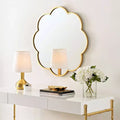 Miroir mural rond 28 x 28, miroir décoratif à cadre doré