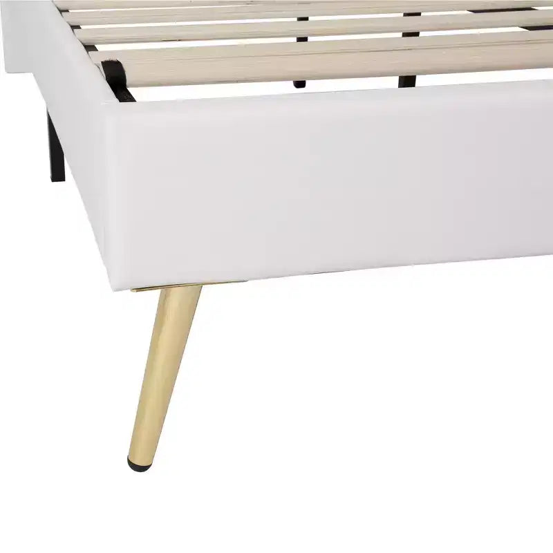 Tête de lit en forme de couronne, lit double pour princesse, cadre de lit double rembourré avec lumières LED, tête de lit réglable pour filles, blanc