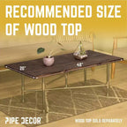 Table basse en tuyaux d'acier industriels avec base réglable