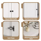 Bahut en MDF couleur bois blanc de style européen - Élévez l'élégance des salles à manger modernes et des espaces de vie classiques