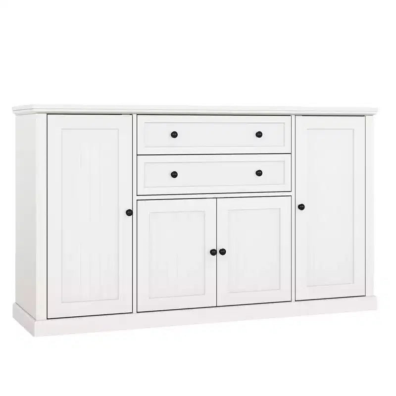 White Wood Color MDF European-Style Sideboard  Elevates Elegance for Modern Dining Rooms & Classic Living Spaces