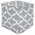 Pouf Cube Ottoman à Motif Treillis, Housse Amovible Lavable, Rembourrage Recyclé Écologique