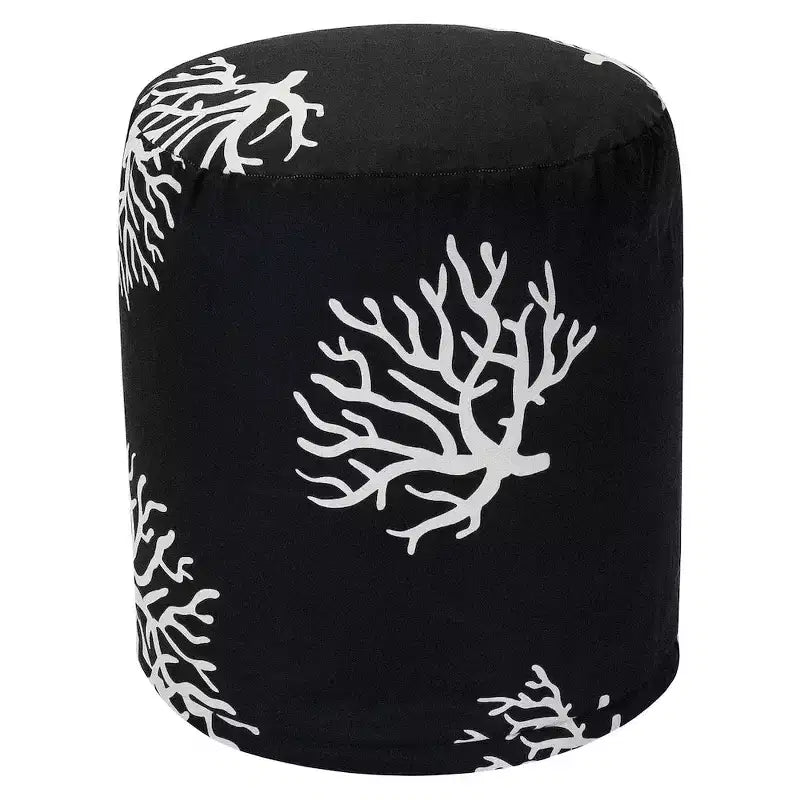 Pouf ottoman rond, housse amovible et lavable, garnissage recyclé écologique