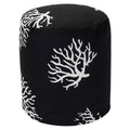Pouf ottoman rond, housse amovible et lavable, garnissage recyclé écologique