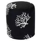 Pouf ottoman rond, housse amovible et lavable, garnissage recyclé écologique