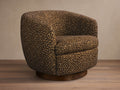 Fauteuil pivotant rembourré avec mousse végétale et ressorts en acier recyclé