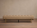 Banc rembourré avec coussin en duvet et plumes