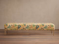 Banc rembourré avec mousse végétale et pieds en métal