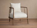 Fauteuil acajou avec tissu performant résistant aux taches