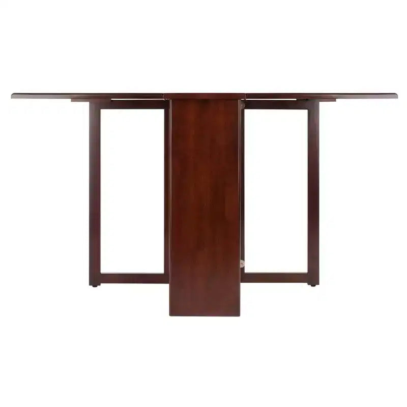 Table à manger à double abattant en noyer, pliante (système gateleg), 4 places