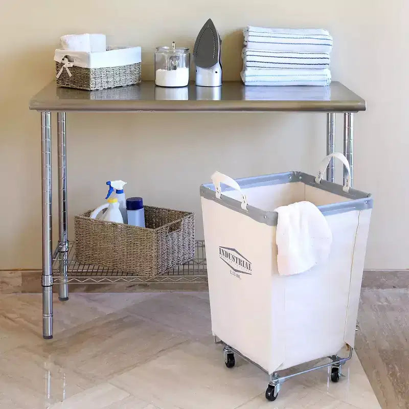 Table de travail en acier inoxydable de qualité commerciale NSF, hauteur 35,5", chariot de cuisine avec rangement
