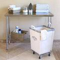 Table de travail en acier inoxydable de qualité commerciale NSF, hauteur 35,5", chariot de cuisine avec rangement