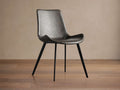 Chaise de salle à manger en similicuir avec surpiqûres façon baseball et cadre en fer
